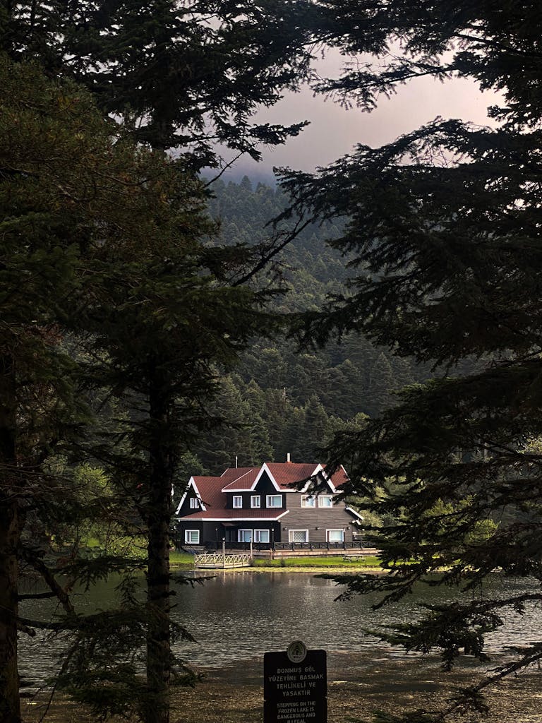 A House on the Lakeshore in Golcuk, Turkey